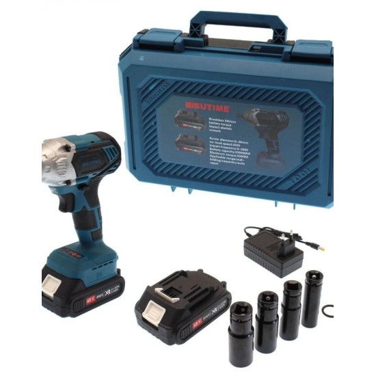 Bisutime 2σε1 Μπουλονόκλειδο παλμικό κατσαβίδι Μπαταρίας 48V 2x5Ah