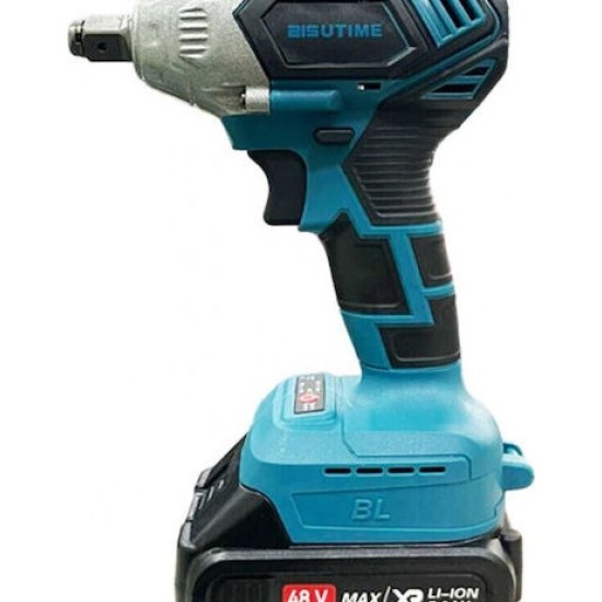 Bisutime 2σε1 Μπουλονόκλειδο παλμικό κατσαβίδι Μπαταρίας 48V 2x5Ah