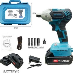 Bisutime 2σε1 Μπουλονόκλειδο παλμικό κατσαβίδι Μπαταρίας 48V 2x5Ah