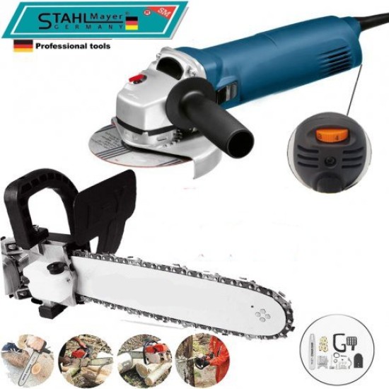 Γερμανικός Γωνιακός Τροχός Stahl Meyer με ρύθμιση ταχύτητας 1200W + Εξάρτημα κοπής Ξύλου ΔΩΡΟ