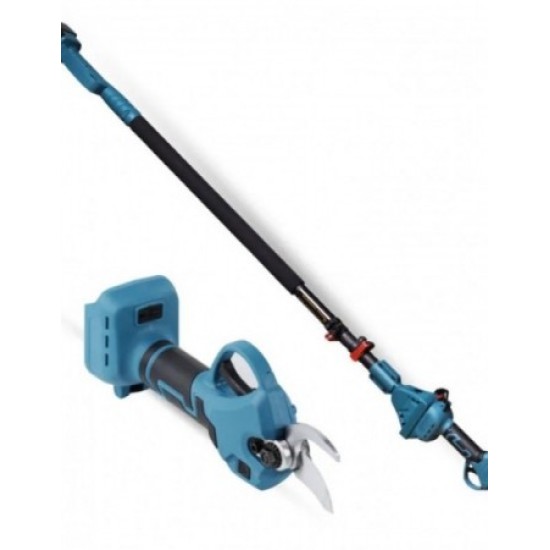 Αλυσοπρίονο – Ψαλίδι Μπαταρίας 48V με Τηλεσκοπικό Κοντάρι 2.4m και Ρυθμιζόμενη Κεφαλή για Κλάδεμα Δέντρων