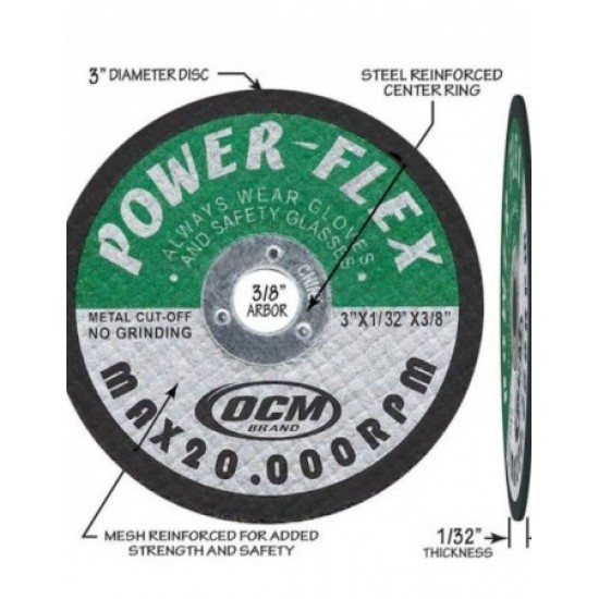 5 Τεμάχια Τροχό Δίσκος Κοπής Μετάλλου 76mm