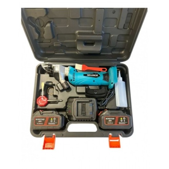 ΚΟΥΡΕΥΤΙΚΗ ΜΗΧΑΝΗ ΓΙΑ ΠΡΟΒΑΤΑ BORSTAIN ME 6 ΤΑΧΥΤΗΤΕΣ ΡΥΘΜΙΖΟΜΕΝΕΣ 60V, ΜΕ 2 ΜΠΑΤΑΡΙΕΣ 8.0AH